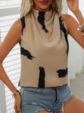 Cowl Neck Sleeveless Blouse - Trendsi