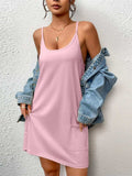 Pocketed Scoop Neck Cami Dress - Trendsi - Flyclothing LLC