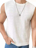 Men's Full Size Eyelet Round Neck Tank Plus Size - Trendsi - Flyclothing LLC