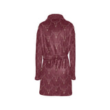 Baha Ranch Burgundy Longhorn Women's Western Bath Robe