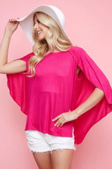 BiBi Fold Over Back Detailed Top - Trendsi - Flyclothing LLC