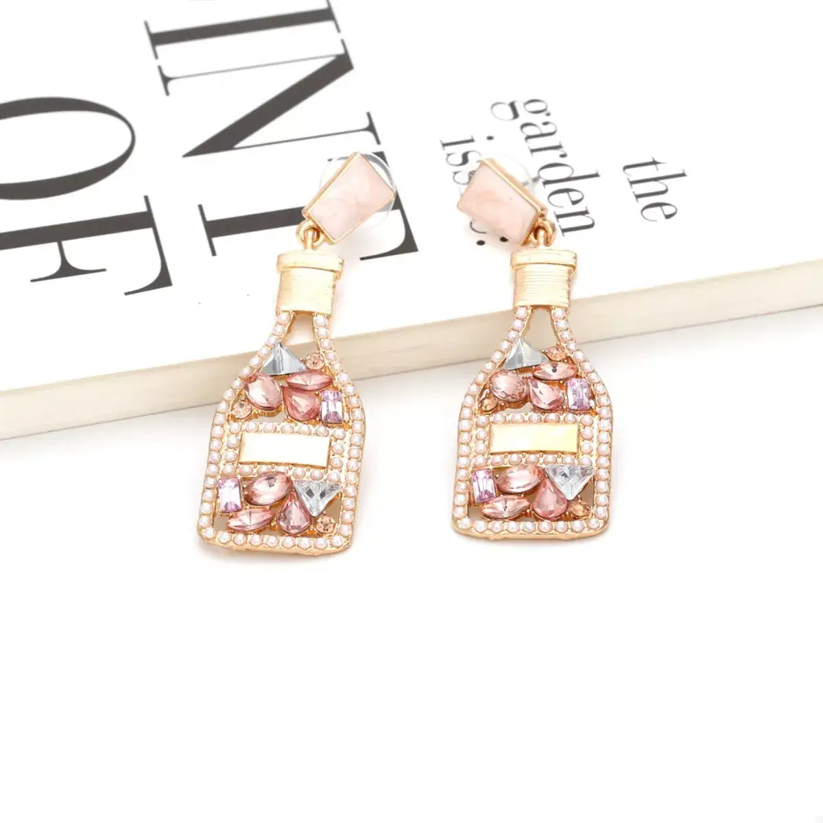 Champagne Bottle Drop Earrings - Trendsi - Flyclothing LLC