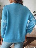 V-Neck Dropped Shoulder Cardigan - Trendsi - Flyclothing LLC