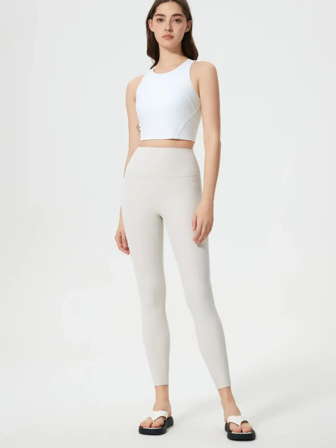Millennia Wide Waistband Active Leggings - Trendsi - Flyclothing LLC