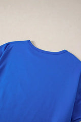 Patched Pocket Exposed Seam Oversize T-shirt - Trendsi - Flyclothing LLC