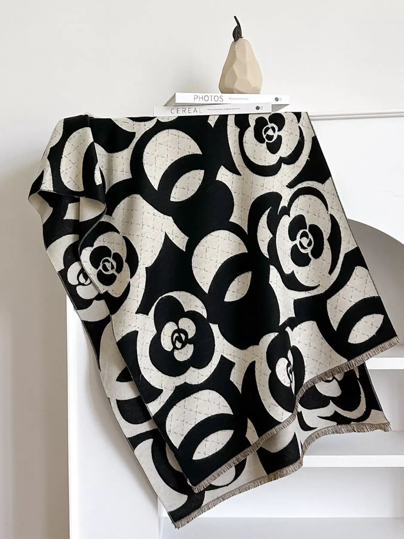 Floral Patterned Warm Scarf - Trendsi - Flyclothing LLC