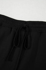 French Terry Drawstring Mini Skort with Pockets - Trendsi - Flyclothing LLC