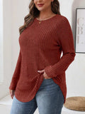 Round Neck Raglan Sleeve T-Shirt - Trendsi - Flyclothing LLC