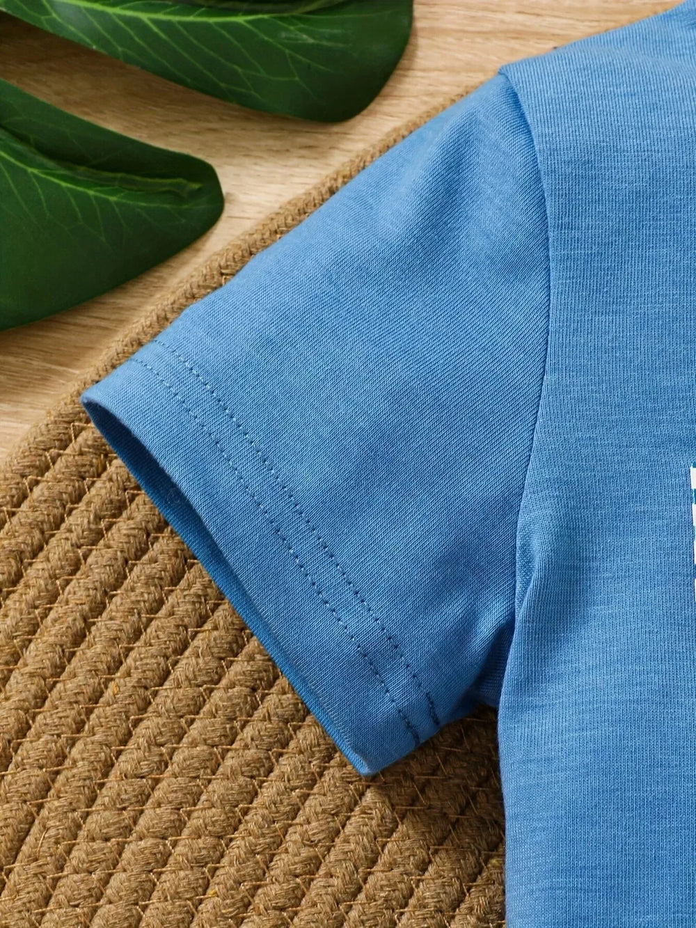 Children's Dinosaur Print Tee & Striped Shorts Set - Trendsi - Flyclothing LLC