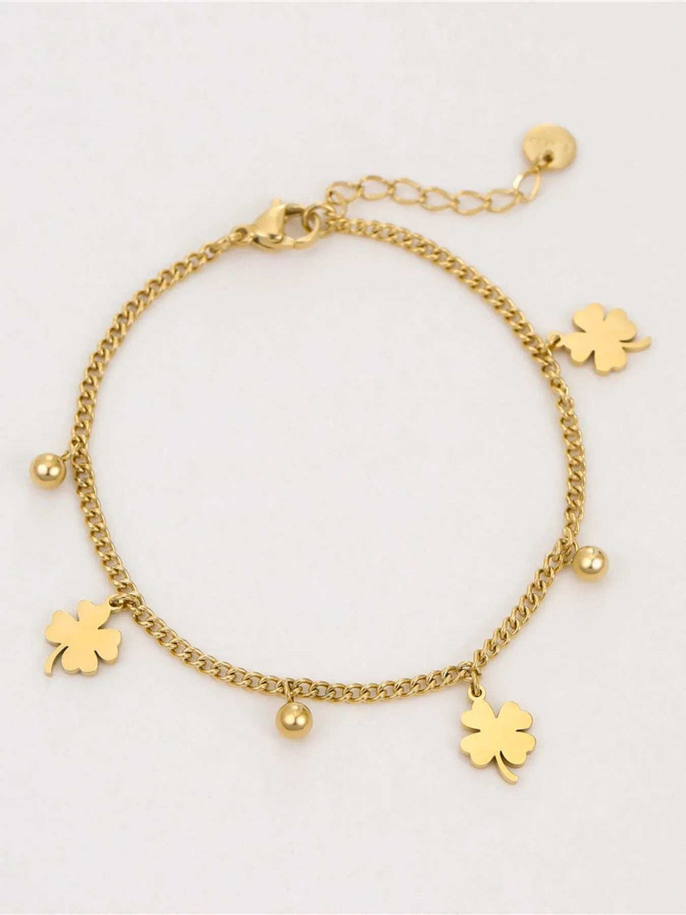 Stainless Steel Four Leaf Clover Bracelet - Trendsi - Flyclothing LLC