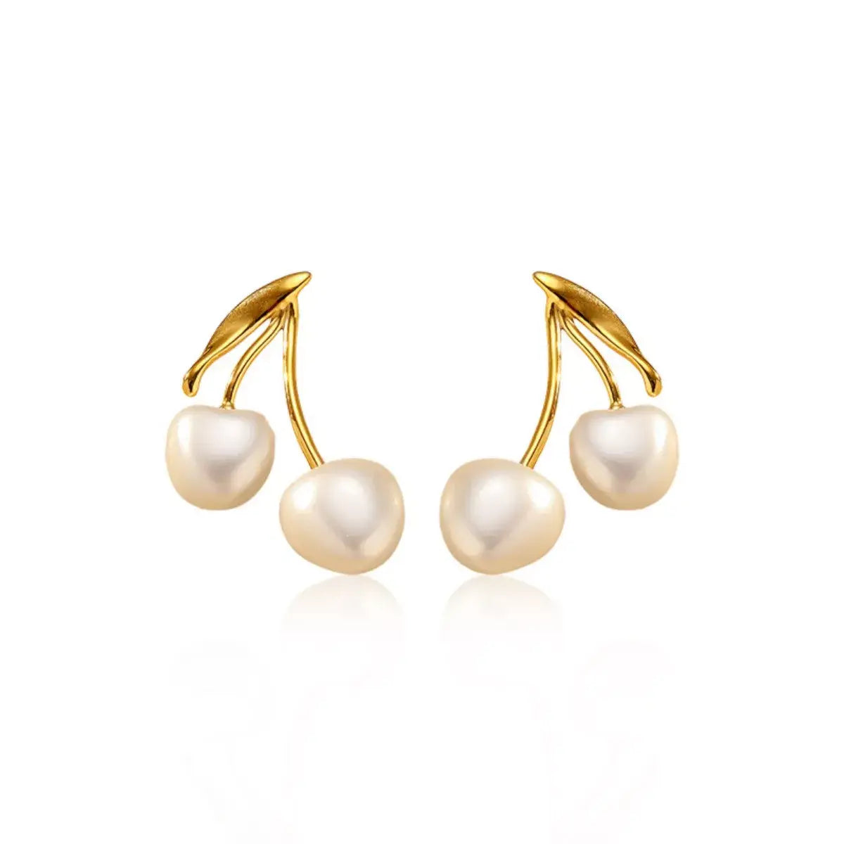 Pearl Cherry Drop Earrings - Trendsi - Flyclothing LLC