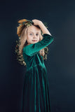 Hunter Green Velvet Twirl Dress - Mila & Rose ®