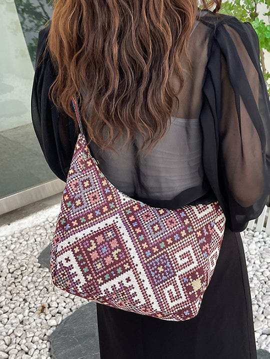 Geometric Adjustable Strap Crossbody Bag - Trendsi - Flyclothing LLC