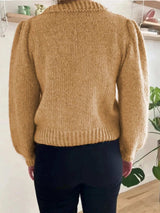 Textured Knit Round Neck Long Sleeve Sweater - Trendsi - Flyclothing LLC