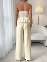 Sweetheart Neck Tube Top and PantsSet - Trendsi - Flyclothing LLC