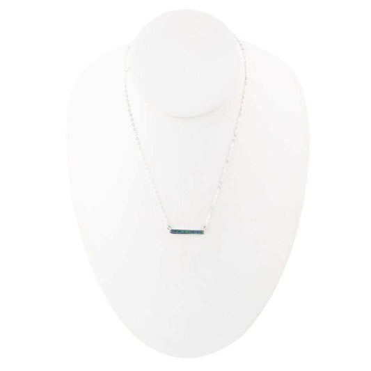 Dainty Azurite Bar Necklace - Barse Jewelry - Flyclothing LLC