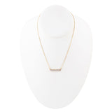 Dainty Botswana Agate Bar Necklace - Barse Jewelry
