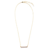 Dainty Botswana Agate Bar Necklace - Barse Jewelry