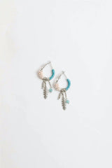 Dainty Feather Hoop Earrings🩵 - Boho Clothing and Accessories - Flyclothing LLC
