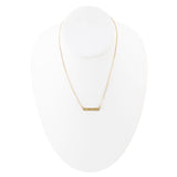 Dainty Green Aventurine Bar Necklace