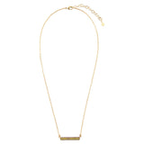 Dainty Green Aventurine Bar Necklace