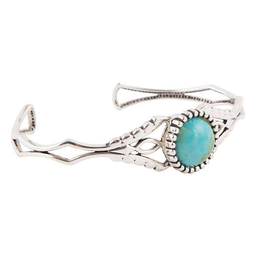 Dainty Turquoise Cuff Bracelet - Barse Jewelry - Flyclothing LLC