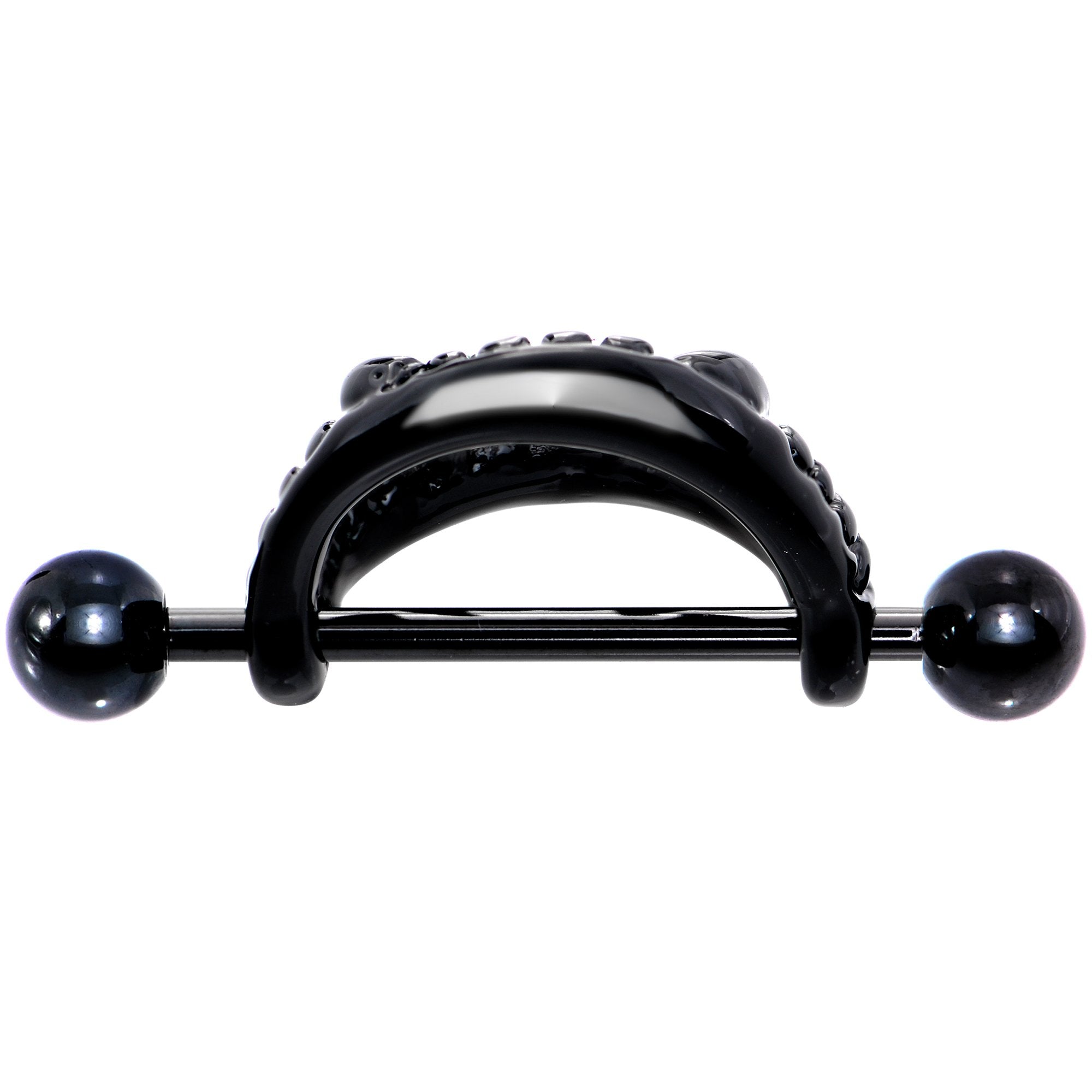 14G 5/8 Black Fearsome Fangs Nipple Shield Set - BodyCandy - Flyclothing LLC