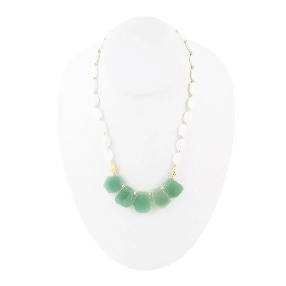 Dani Aventurine and Pearl Necklace - Barse Jewelry - Flyclothing LLC