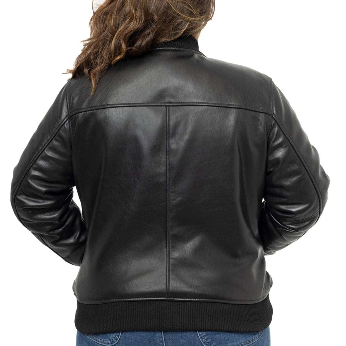 Dani Women's Fashion Leather Bomber Jacket - Whet Blu NYC - Flyclothing LLC