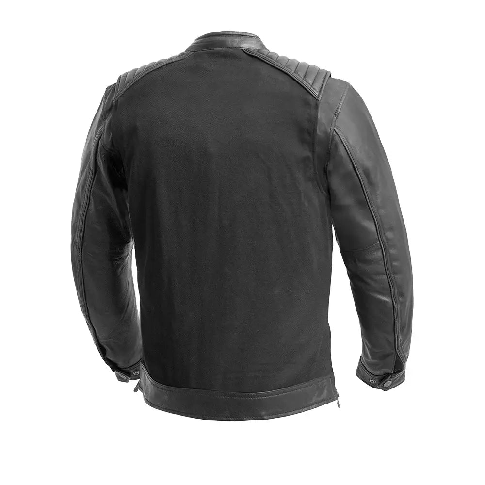 Daredevil Men's Motorcycle Twill/Leather Jacket - First Manufacturing Company - Flyclothing LLC