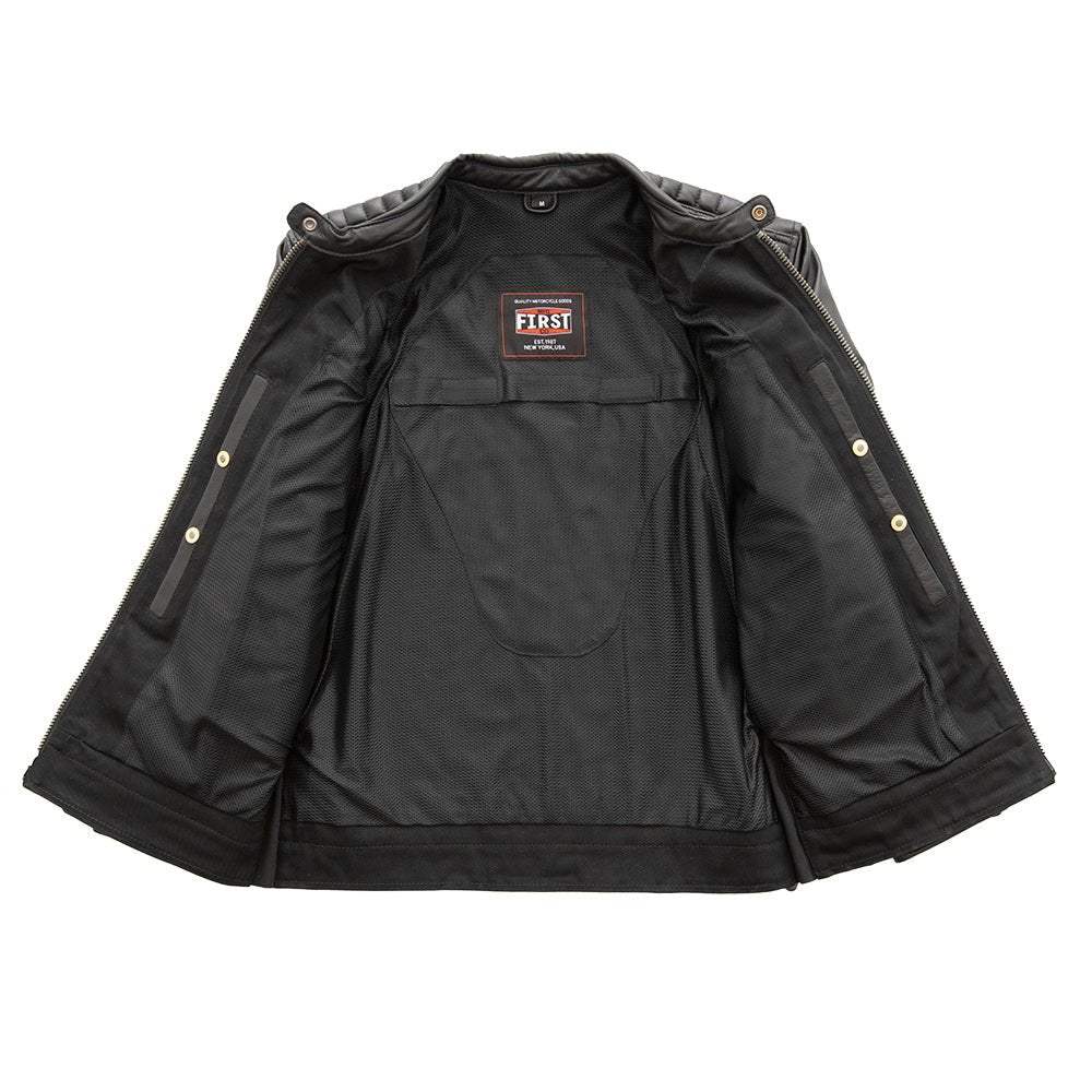 Daredevil Men's Motorcycle Twill/Leather Jacket - First Manufacturing Company - Flyclothing LLC