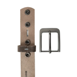 Dark Brown Nubuck Belt - First Manufacturing Company - Flyclothing LLC