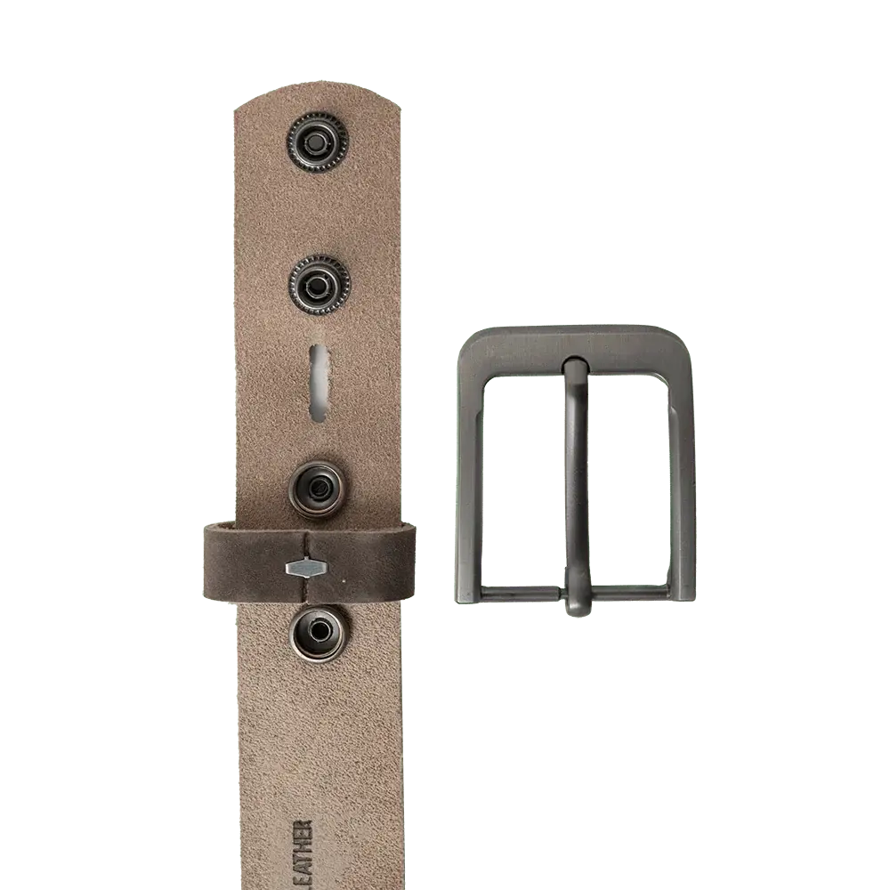 Dark Brown Nubuck Belt - First Manufacturing Company - Flyclothing LLC