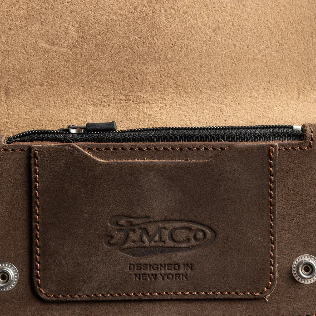 SMALL TRUCKER - Vegetable Tanned Leather Wallet - First Manufacturing Company - Flyclothing LLC