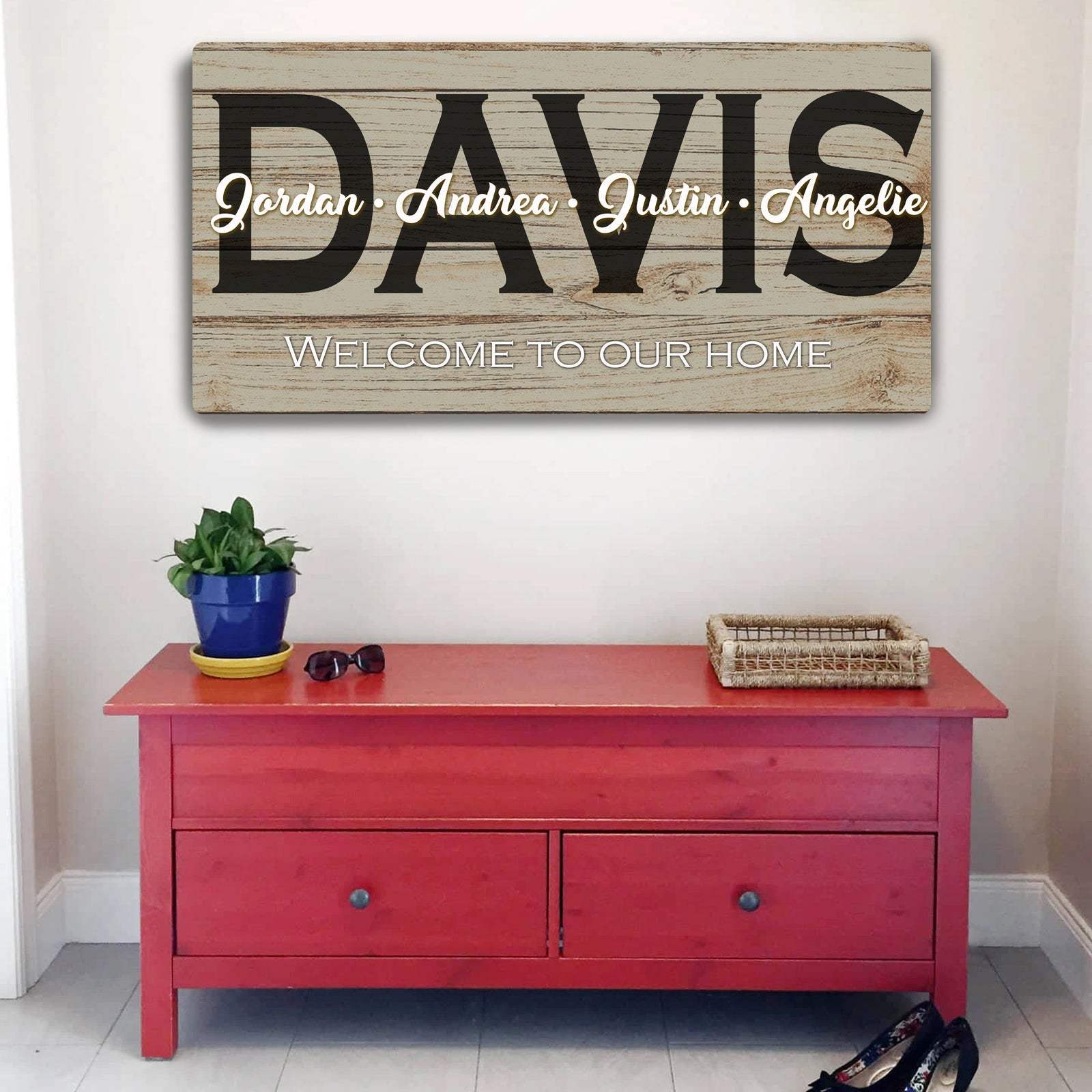 Welcome To Our Home Sign - Tailored Canvases - Flyclothing LLC