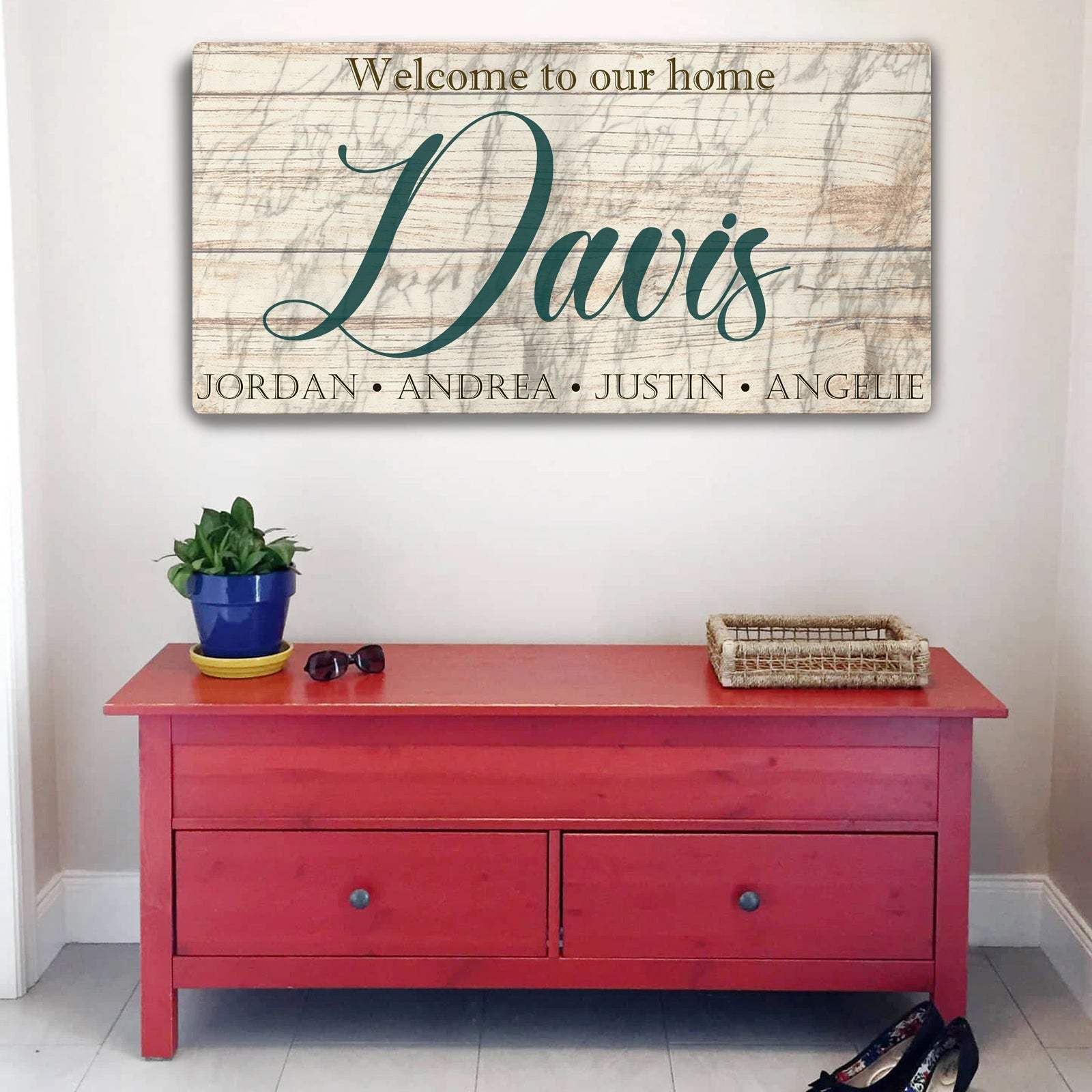 Welcome To Our Home Sign - Tailored Canvases - Flyclothing LLC