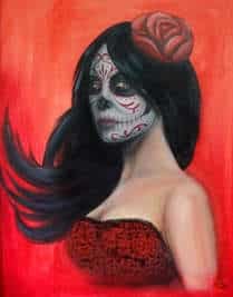 Black Market Art Company Day of Dead Red Print