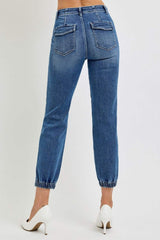 RISEN Full Size High Rise Ankle Jogger Jeans - Trendsi - Flyclothing LLC