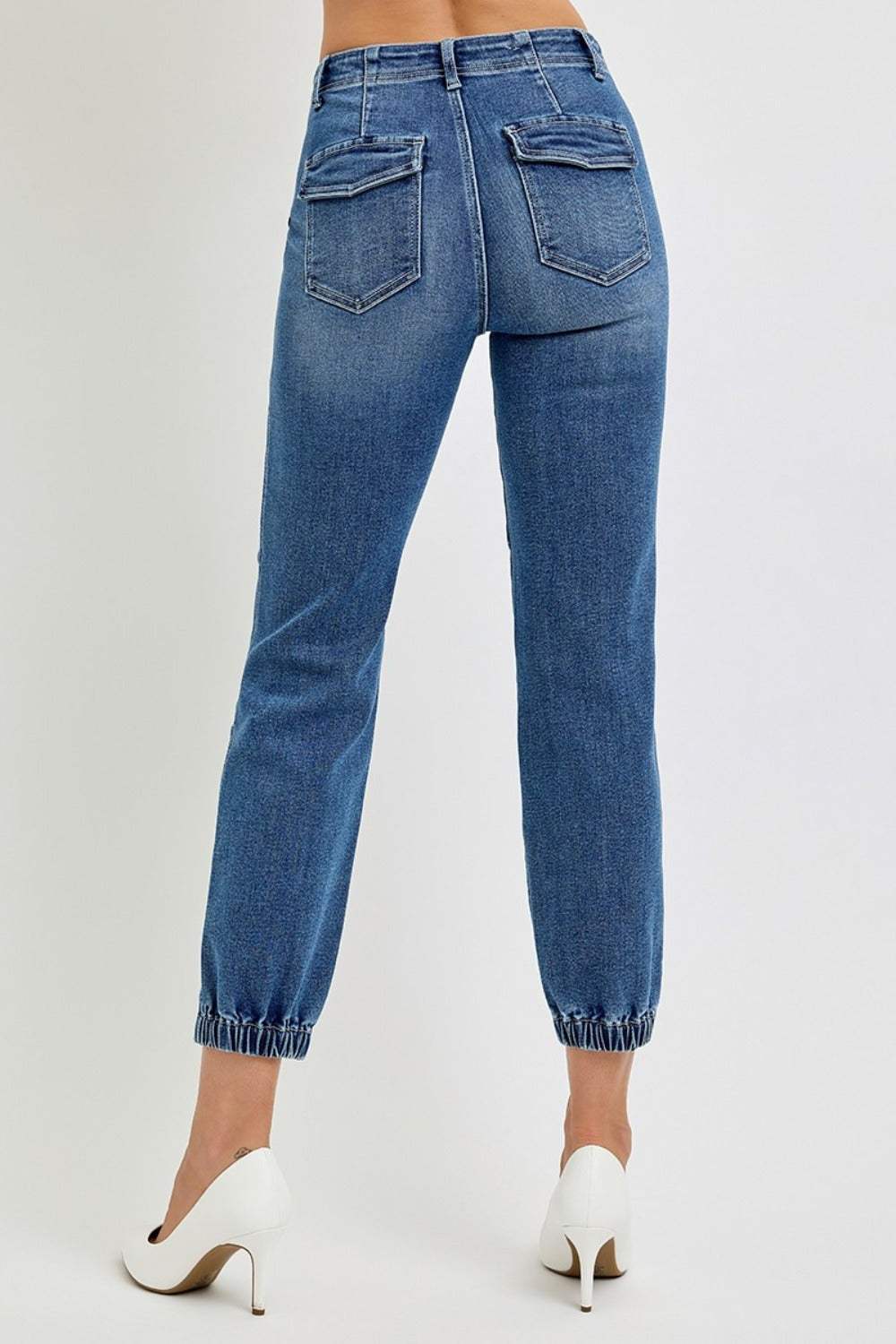 RISEN Full Size High Rise Ankle Jogger Jeans - Trendsi - Flyclothing LLC