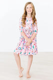 Sugarplum Fairy 3/4 Sleeve Pocket Twirl Dress - Mila & Rose ®