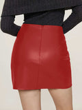 Ruched Mini Skirt with Zipper - Trendsi - Flyclothing LLC