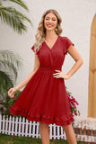 Swiss Dot Cap Sleeve Dress - Trendsi - Flyclothing LLC