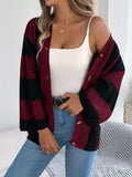 Color Block Button-Up Cardigan - Trendsi - Flyclothing LLC