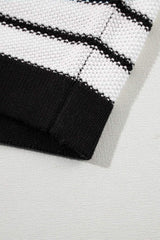 Striped Round Neck Knit Top - Trendsi - Flyclothing LLC
