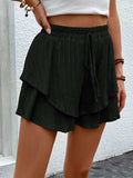 Tied Layered High Waist Shorts - Trendsi - Flyclothing LLC