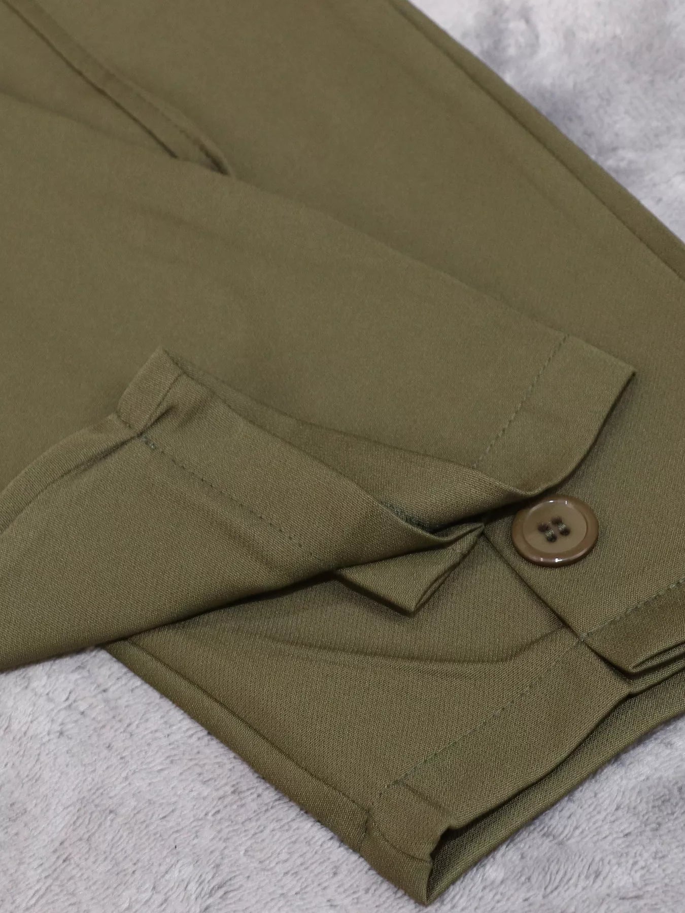 High-Waisted Pleated Pants - Trendsi - Flyclothing LLC