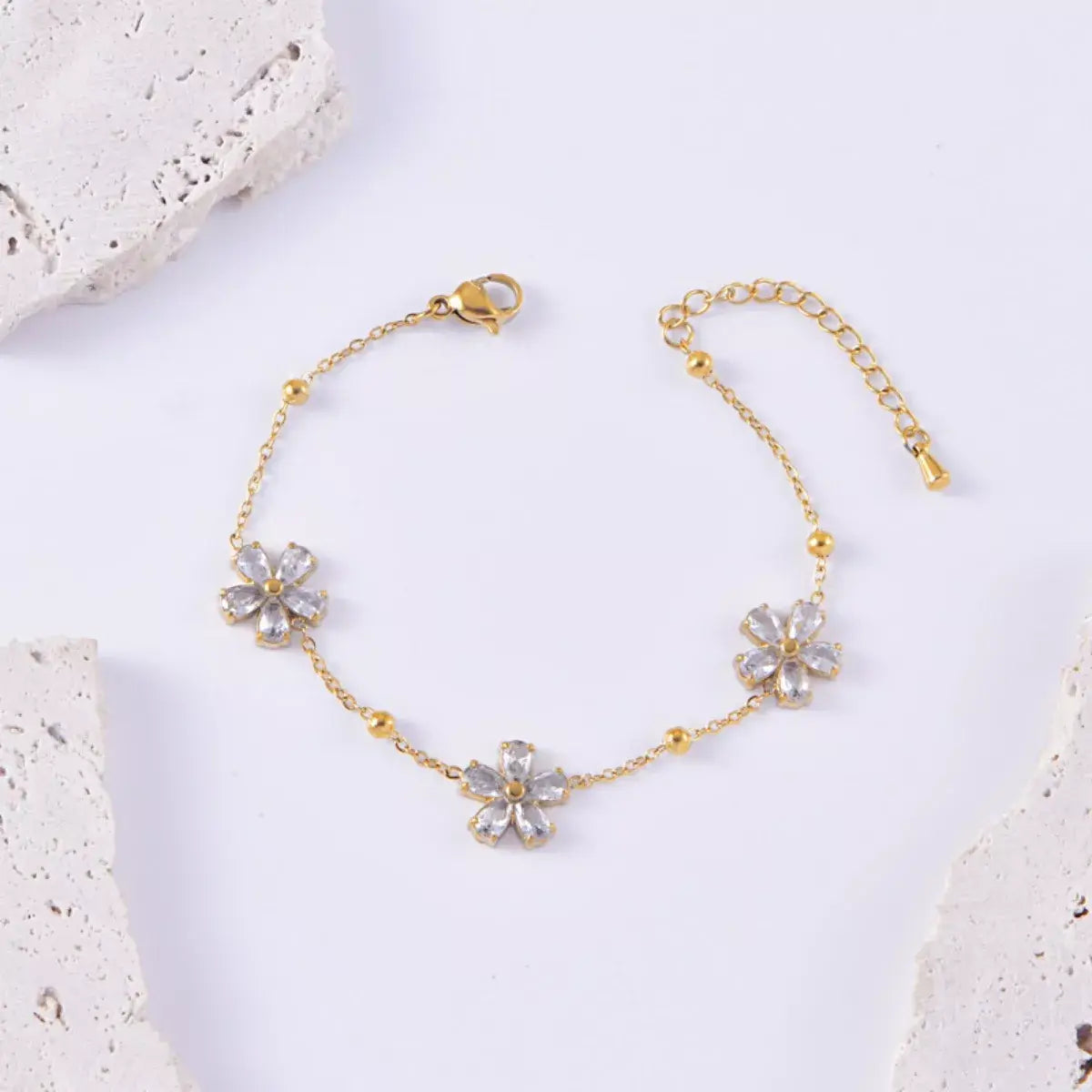 18K Gold-Plated Flower Jewelry Set - Trendsi - Flyclothing LLC