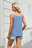 Contrast Striped Round Neck Cami - Trendsi - Flyclothing LLC