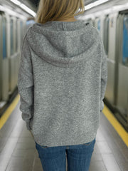 Drawstring Star Long Sleeve Hooded Sweater - Trendsi