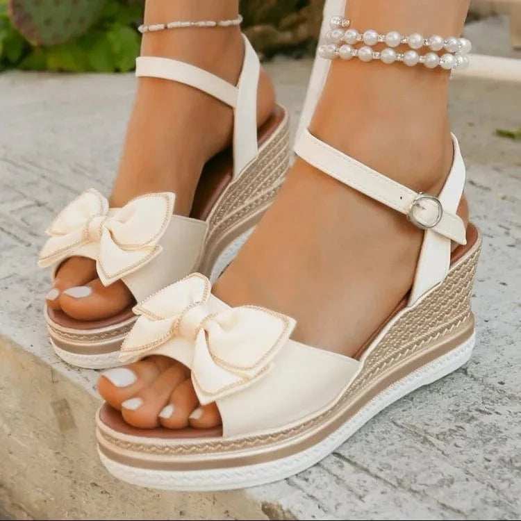 Peep Toe Wedge Sandals - Trendsi - Flyclothing LLC